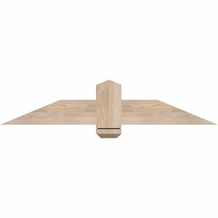 Ekena Millwork Eugene Smooth Timber Gable Bracket, Douglas Fir, 48"W x 10"H x 3 1/2"D x 5 1/2"F, 5/12 Pitch GBW048X10X0406EUG00SDF